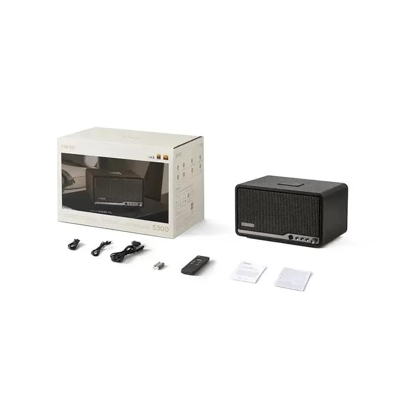 BOXE EDIFIER desktop bluetooth, RMS: 80W (2 x 15W, 1 x 50W), Bluetooth 5.4, AUX, Wi-Fi, USB-C, black, "S300-BK" — miniatură