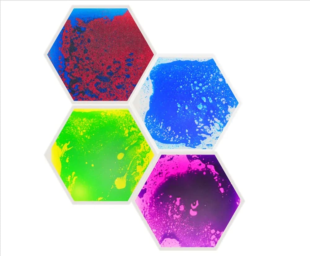 Placă de podea hexagonală cu lichid (set de 4) — miniatură