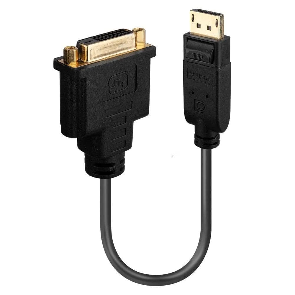 Adaptor Lindy LY-41004, DisplayPort 1.2 to DVI, negru — miniatură
