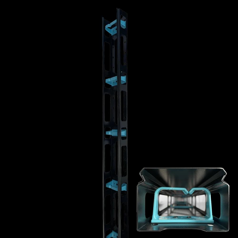 Set doua organizatoare verticale de cabluri pentru Rack 32U, Eco Xcab "EcoXcab-32Uorg" — miniatură