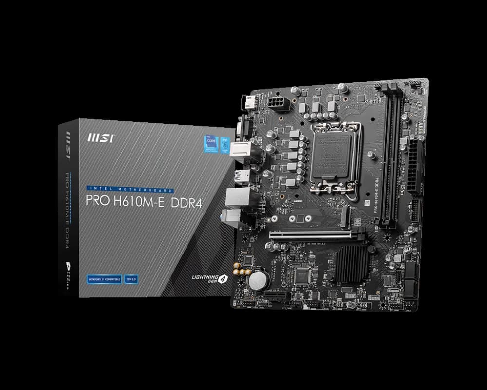 Placa de baza MSI PRO H610M-E DDR4, Socket 1700, DDR4, Micro-ATX