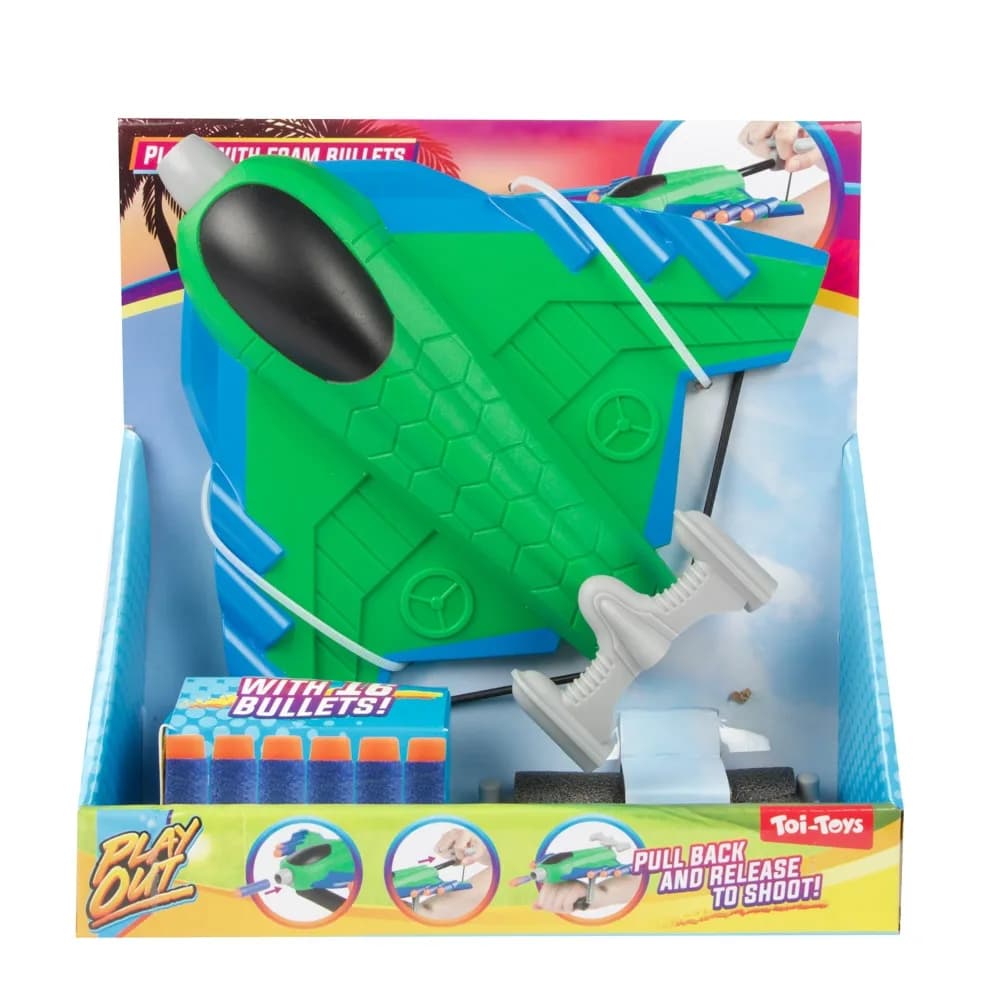 Avion lansator + 16 gloante burete - Toi-Toys — miniatură
