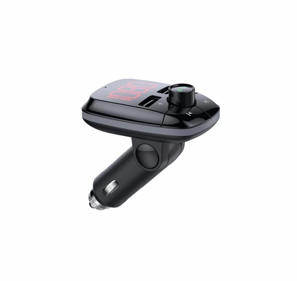 Modulator FM Serioux ABFM50, Bluetooth 5.0, raza actiune de până la 5 m, voltaj intrare: 1x DC 12V/24V,2 porturi USB: 1x USB DC5V 2.4A Max 1 x USB audio (pana la 32 GB), slot MicroSD (pana la 32 GB), format muzica: MP3/WMA/WAV, frecvența FM: 87.5MHz - 108.0MHZ, microfon incorporat, functii — miniatură