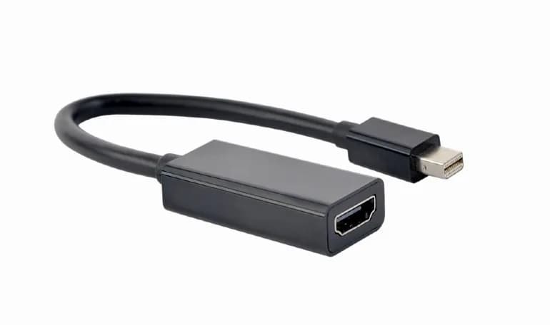 CABLU video SPACER, adaptor DisplayPort (T) la HDMI (M), FullHD (1980+1080) la 60Hz, 0.10m, negru, "SPVC-DPm-HDMIf-0.1m"