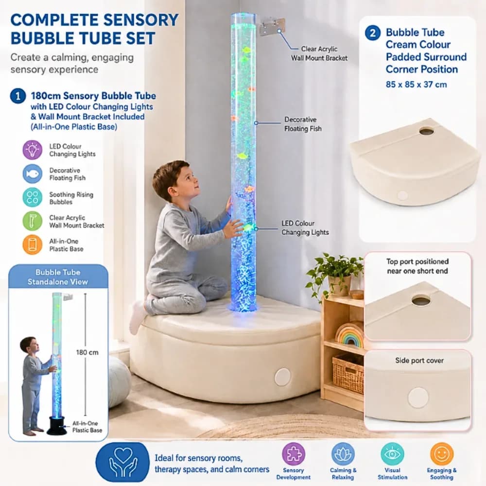 Kit tub cu bule de colț (incl. tub mare, carcasă căptușită și suport) (adaptor UK și EU) — miniatură