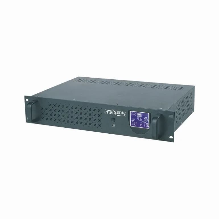 UPS GEMBIRD, Line Int. cu management, rack, 1500VA/900W, AVR, IEC x 4, 2 x baterie 12V/8Ah, display LCD, back-up 1 - 10 min., "UPS-RACK-1500"