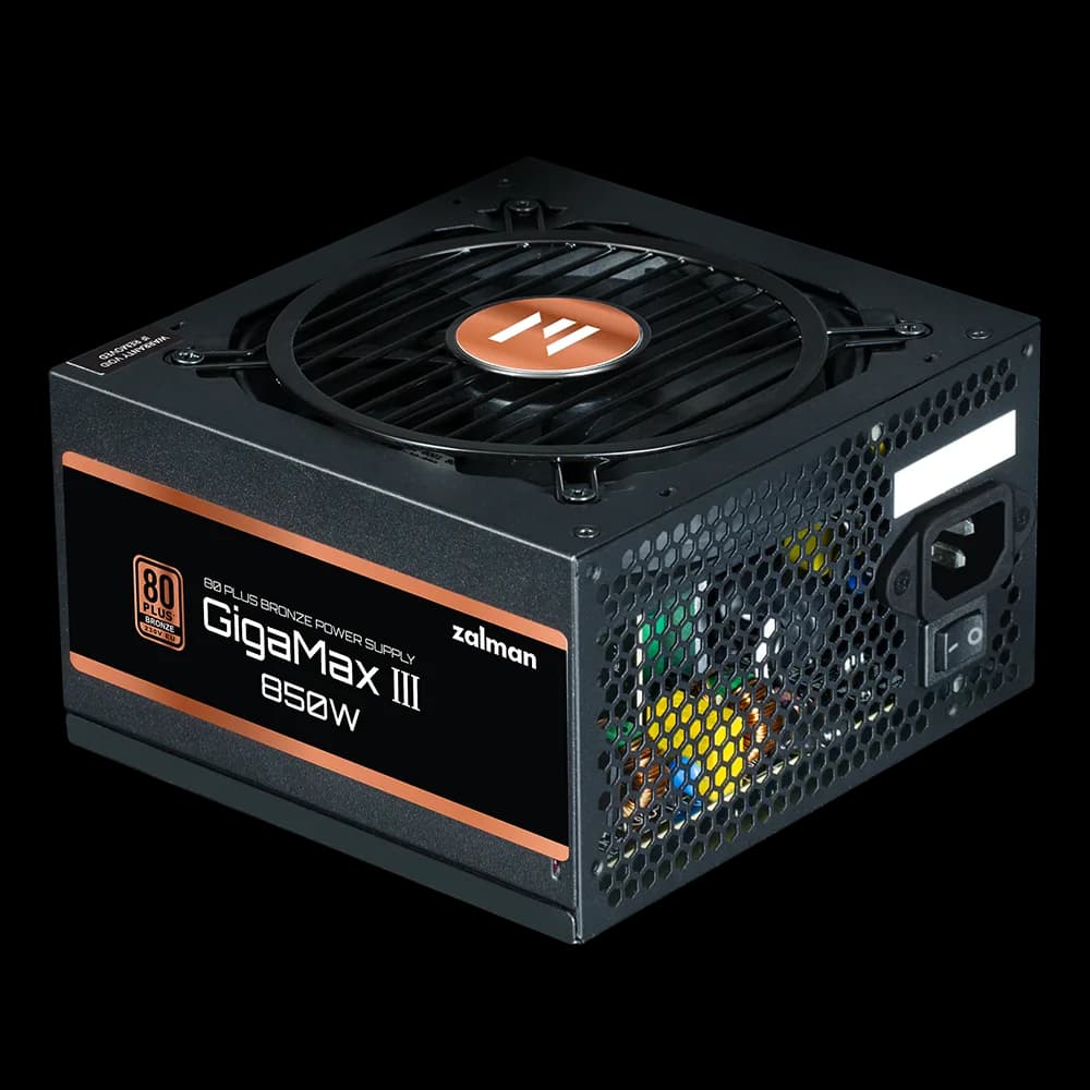SURSA Zalman "GV3", 850W, certificare 80 Plus Bronze, non-modular, fan 120mm, negru, "ZM850-GV3"