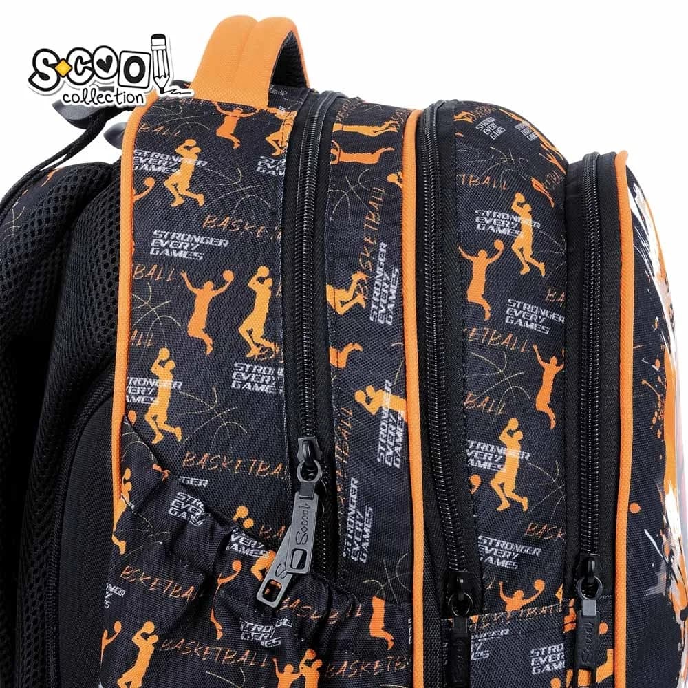 Ghiozdan anatomic, 39x33x18 cm, BASKETBALL - S-COOL — miniatură