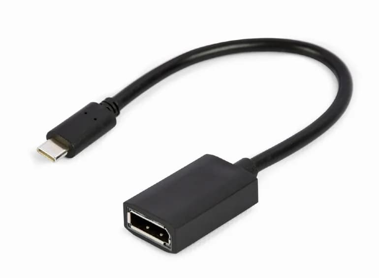 CABLU video GEMBIRD, adaptor USB 3.1 Type-C (T) la DisplayPort (M), 15cm, rezolutie maxima 4K UHD (3840 x 2160) la 60 Hz, negru, "A-CM-DPF-02"