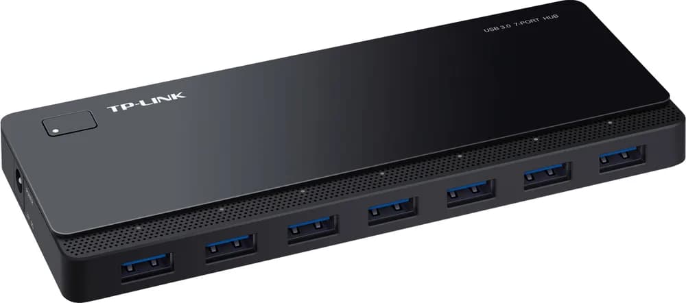 HUB extern TP-LINK, porturi USB: USB 3.0 x 7, conectare prin USB 3.0, alimentare retea 220 V, cablu 1 m, negru "UH700" 42504067