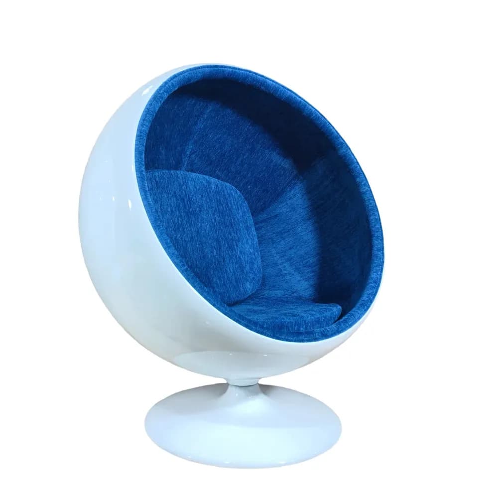 Scaun retro sferic – Albastru — miniatură