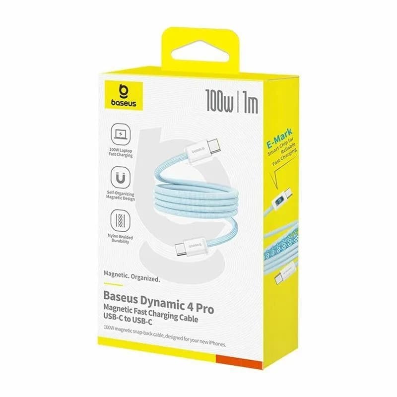 CABLU alimentare si date Baseus Dynamic 4 Pro, Fast Charging Data Cable pt. smartphone, USB Type-C la USB Type-C 100W, 1m, braided, albastru "P10385200311-00" - 6932172691400 — miniatură