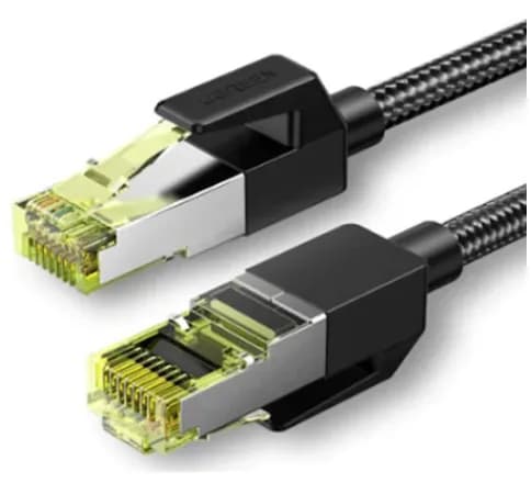 PATCH CORD UTP Ugreen Cat7, "NW150" fire din cupru, tiny cable, viteza maxima 10 Gbps, braided, 3m, negru "80424" - 6957303884247