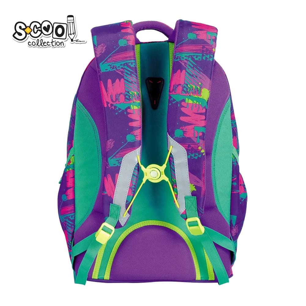 Ghiozdan anatomic, compartiment laptop, 29x22x43 cm - S-COOL — miniatură