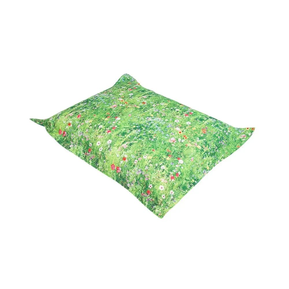 Pernă de podea puf cu imprimeu Pajiște naturală – 100cm x 125cm