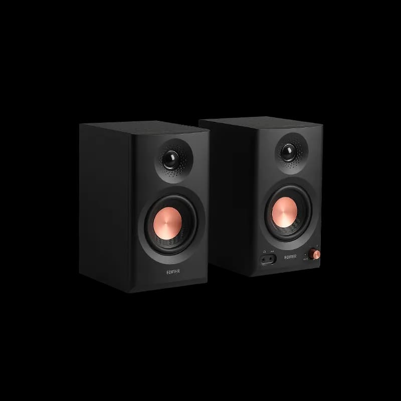 BOXE EDIFIER 2.0, RMS: 36W (2 x 18W), studio monitor, volum, bass, treble, intrare jack 6.35 TRS balanced, RCA, iesire casti, black, "MR3-BK" — miniatură