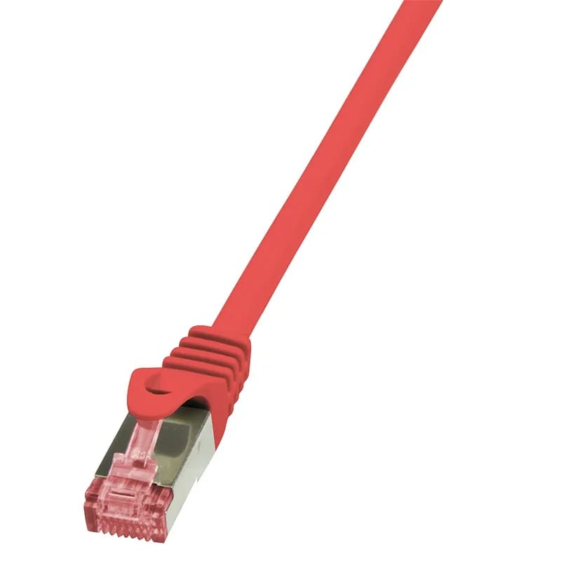 PATCH CORD S/FTP LOGILINK Cat6, LSZH, cupru, 0.5 m, rosu, AWG27, dublu ecranat "CQ2024S"