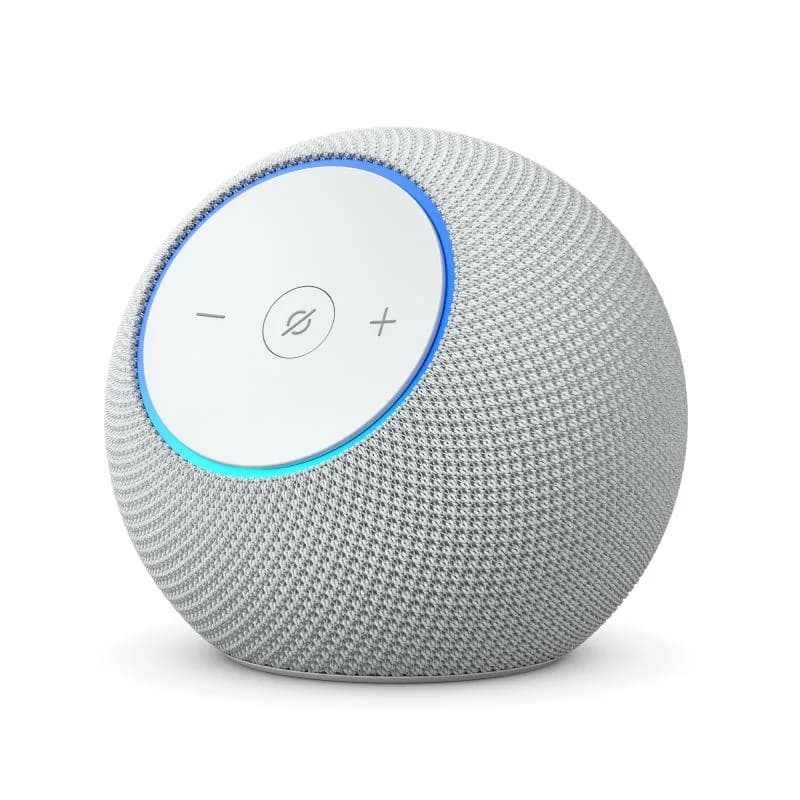 Amazon Echo Dot Max. Virtual assistant: Amazon Alexa, Shape: Spheric, Product colour: White. Connectivity technology: Wireless, Wi-Fi standards: 802.11a, 802.11b, 802.11g, Wi-Fi 4 (802.11n), Wi-Fi 5 (802.11ac), Wi-Fi 6 (802.11ax), Wi-Fi 6E.... Power source type: Battery. Width: 110 mm, Depth: 110