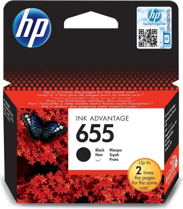 Cartus Cerneala Original HP Black, nr.655, pentru DJ3525|4615|4625|5525|6525, "CZ109AE"
