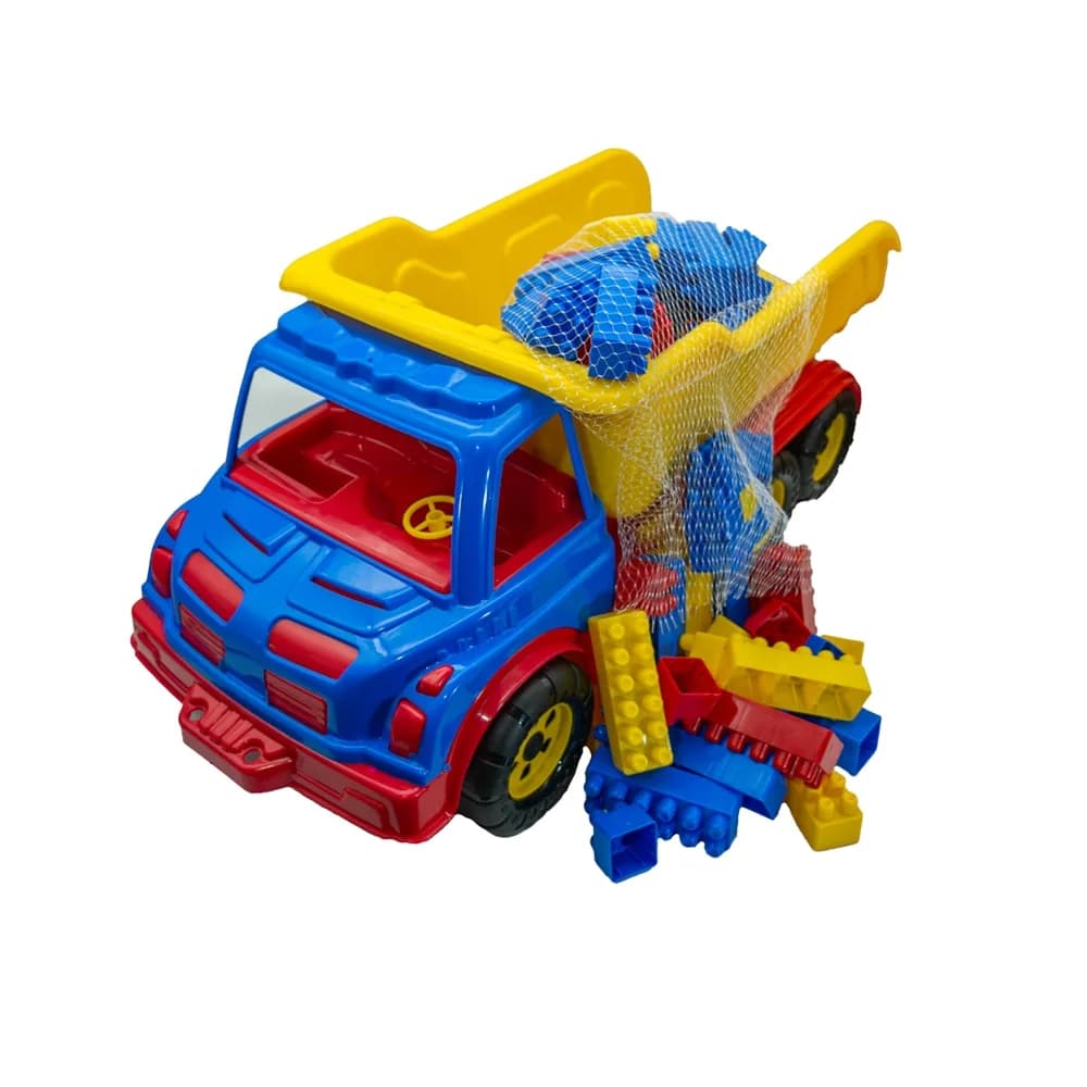 Camion plastic 60 cm + 80 cuburi - ROBENTOYS — miniatură