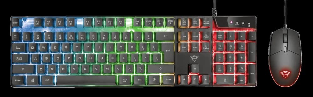 Kit Wired tastatura si mouse Trust GXT 838 Azor, taste numerice, negru — miniatură