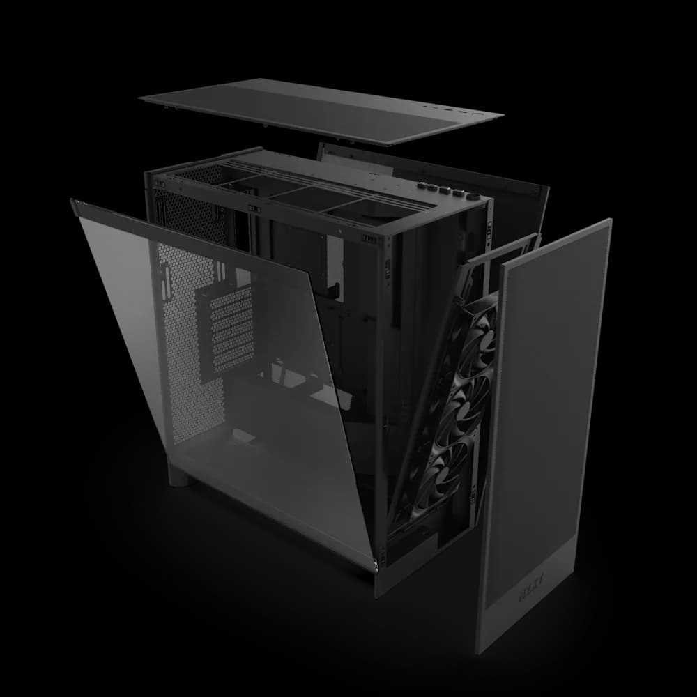 Carcasa NZXT H7 Flow (2024), Mid-Tower, ATX, Negru "CM-H72FB-01" — miniatură