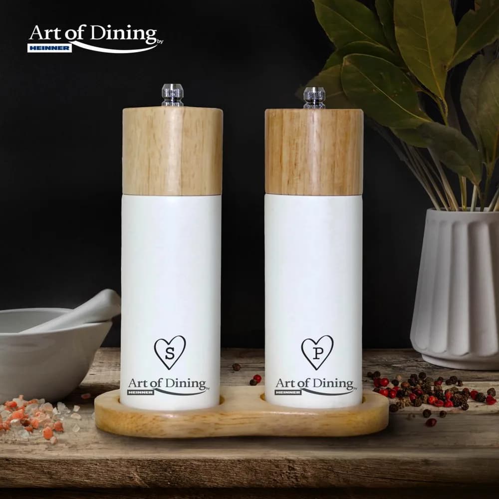 SET 2 RASNITE SARE & PIPER 16 CM+SUPORT, MODERN, ART OF DINING BY HEINNER — miniatură