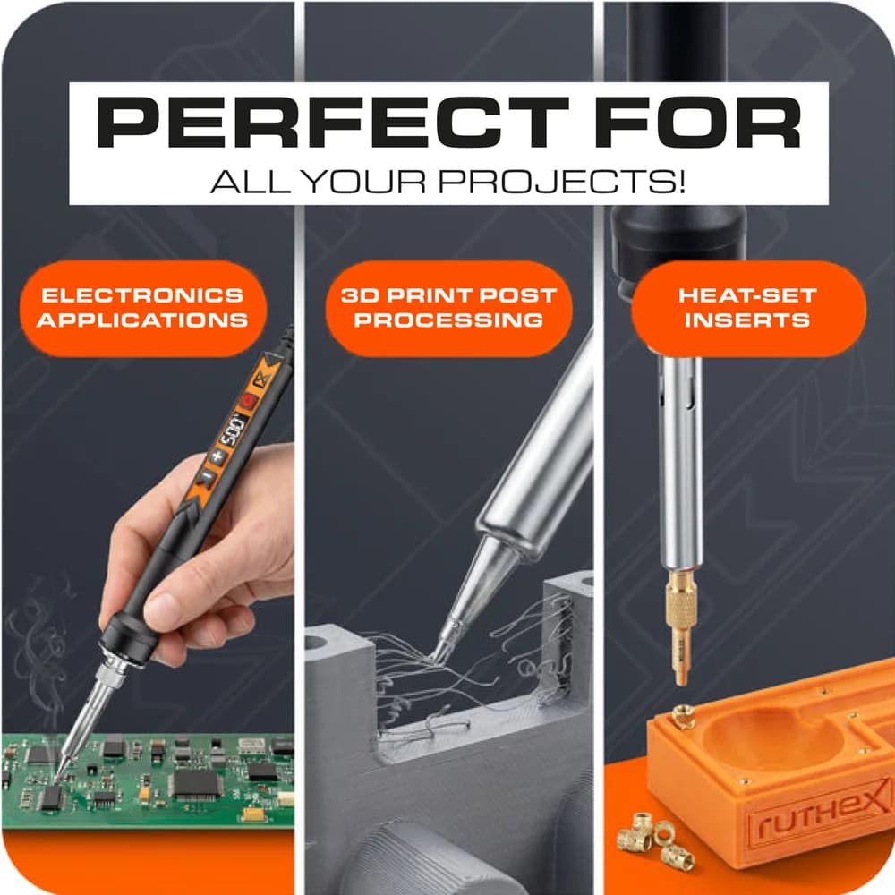 Accesoriu imprimantă 3D Ruthex Melting Aid pentru M10 3/8" thread inserts – 1 buc — miniatură