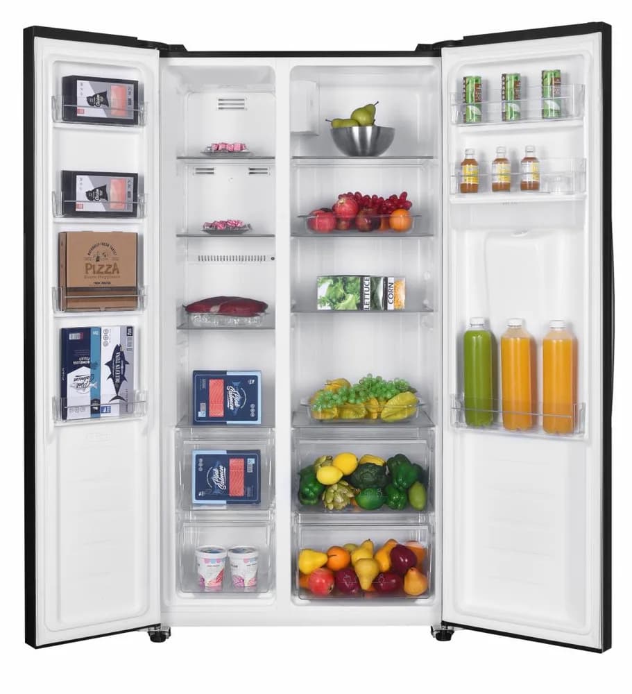 Side by Side FRAM FSBS-HM440NFBKWDE++, No Frost, 439 L, Clasa E, Dozator apa, Negru — miniatură