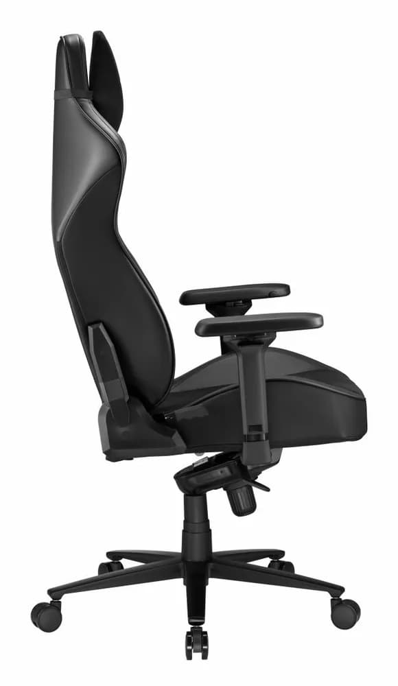 Scaun Gaming Serioux Prime, Capacitate greutate: 150 kg, Material suprafață: Piele, Material textil, Tip cotieră: Cotieră 4D, Tip mecanism: Mecanism tip broască, Tip pârghie pneumatică: 100 mm, ridicare pe gaz clasa 4, Tip bază: 350 mm, bază din aluminiu, Tip roți: 60 mm, roți din poliuretan — miniatură
