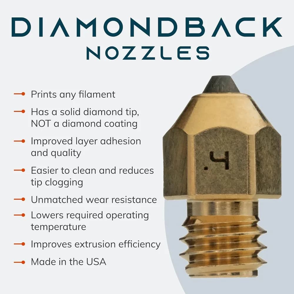Duză DiamondBack MK8 (MK8-NOZZLE-DIAMOND-0600-SPK) — miniatură