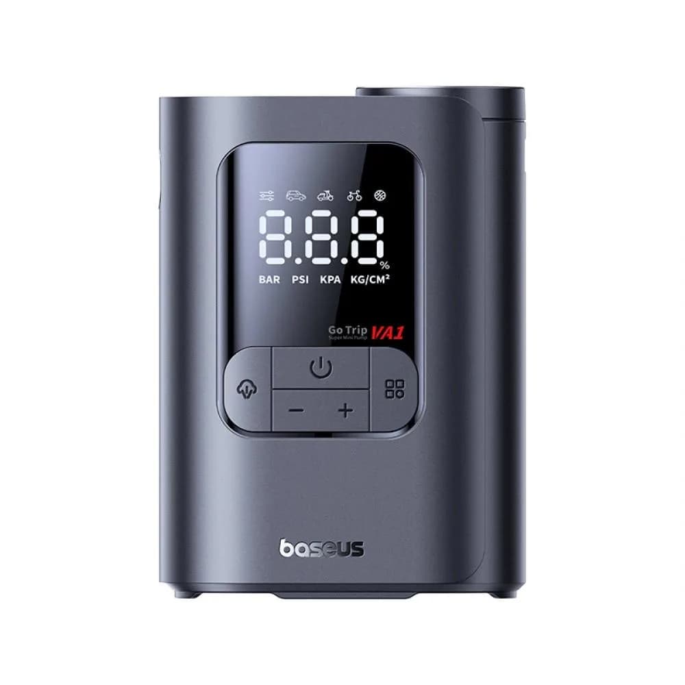 COMPRESOR AUTO Baseus GoTrip VA1, alimentare 12 V bricheta auto, USB Type-C x 1, LED, presiune maxima 2.3 bar, negru "C0119701" - 6932172696078