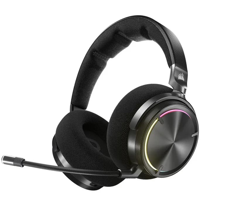 Casti Gaming Head-band Corsair VIRTUOSO MAX WIRELESS, Wireless, noise-canceling, Gri — miniatură
