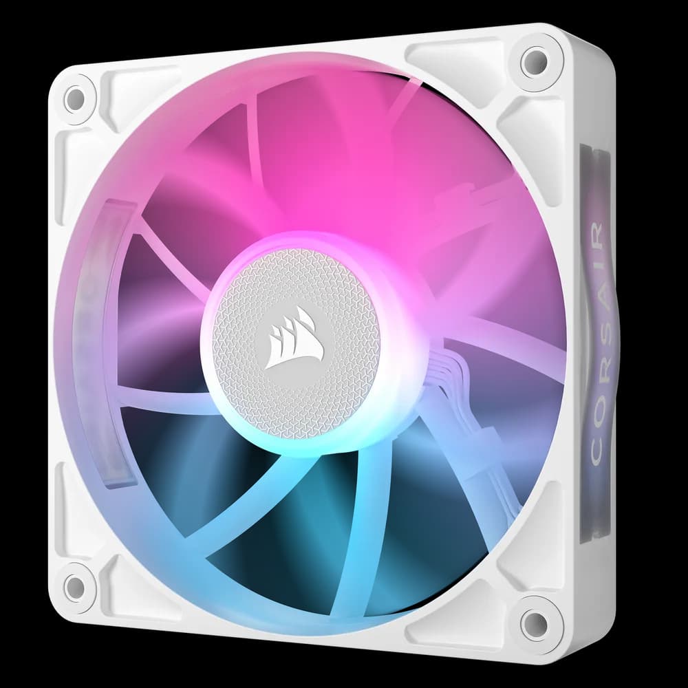 VENTILATOR Corsair iCUE LINK RX120 3x120mm RGB ALB, 0.400-2100 RPM +/- 10%, 10.5-74.2 CFM, Presiune Statica: 0.12-4.38 mm-H2O, 10-36dBA, Prindere magnetica, Lungime cablu 135mm, 600mm "CO-9051022-WW" — miniatură