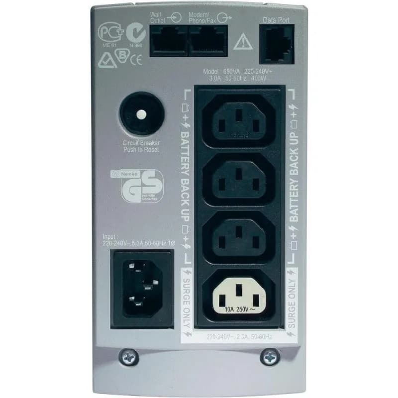 UPS APC Back-UPS BK650EI, 400W, USB, Tower — miniatură