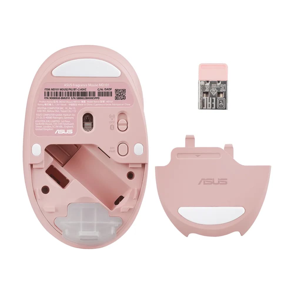 Mouse Wireless ASUS Fragrance Mouse MD101, 2400 dpi, Roz — miniatură