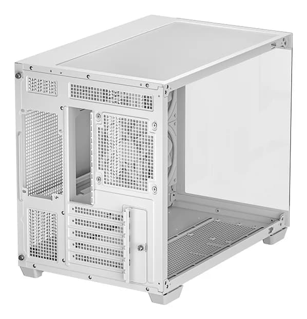 CARCASA DeepCool "CG330 3F WH", middle tower, gaming, fara sursa, suporta 9xfan, 3xfan inclus, USB 3.2 gen1 x 1, USB 2.0 x 2, audio+mic, 5 sloturi expansiune, alb, "R-CG330-WHNGM3-G" — miniatură