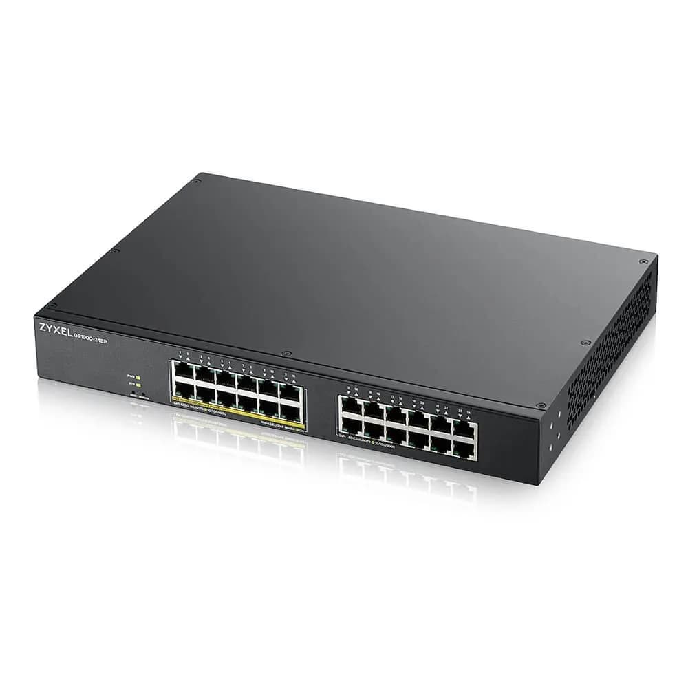 SWITCH PoE ZYXEL, port Gigabit x 24, SFP nu, managed, rackabil, "GS1900-24EP-EU0101F"