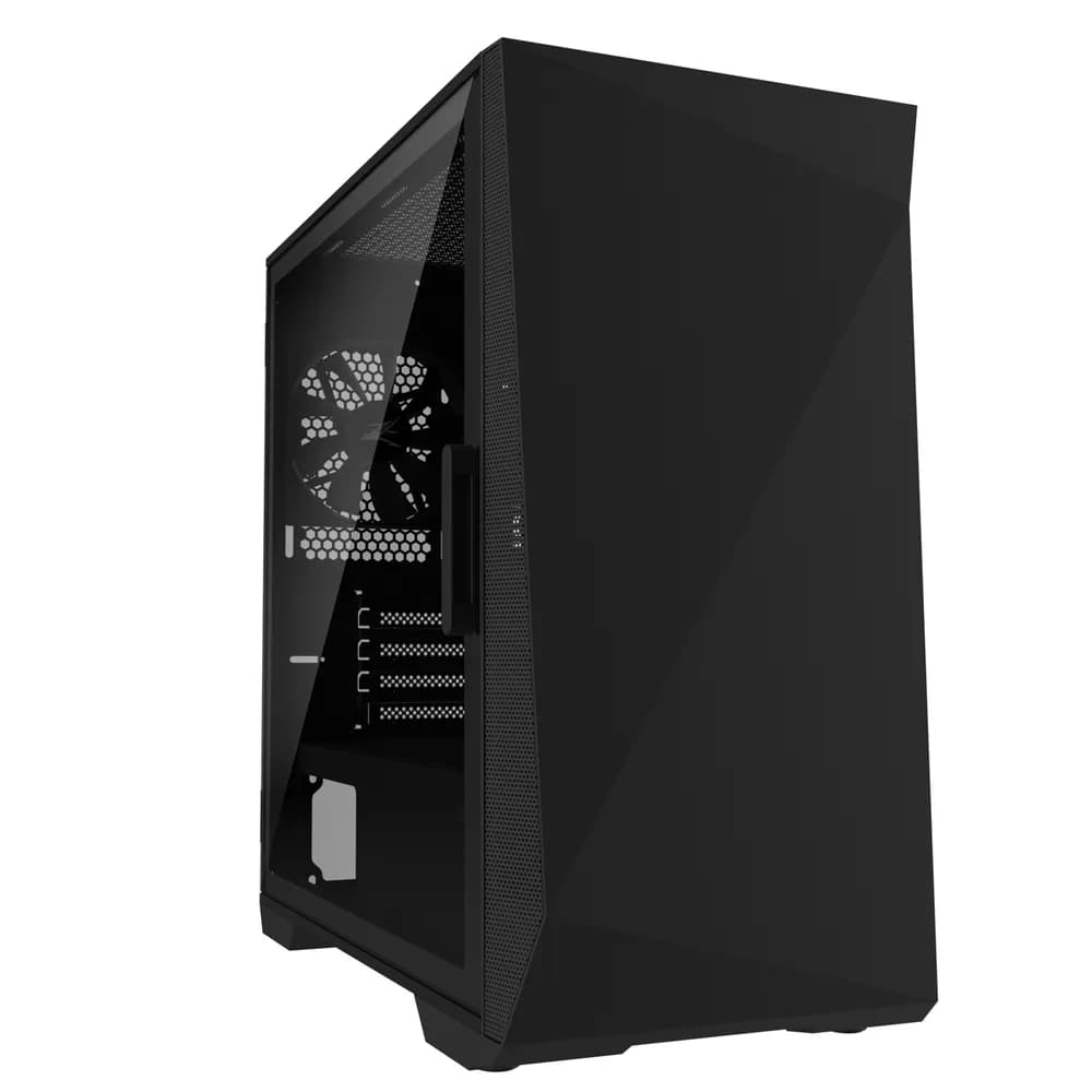 CARCASA Zalman "Z1 Iceberg", middle tower, fara sursa, suporta 5xfan, 3xfan inclus, USB 3.1 gen1 x 2, USB 2.0 x 1, audio+mic, 4 sloturi expansiune, negru "Z1 Iceberg Black" — miniatură