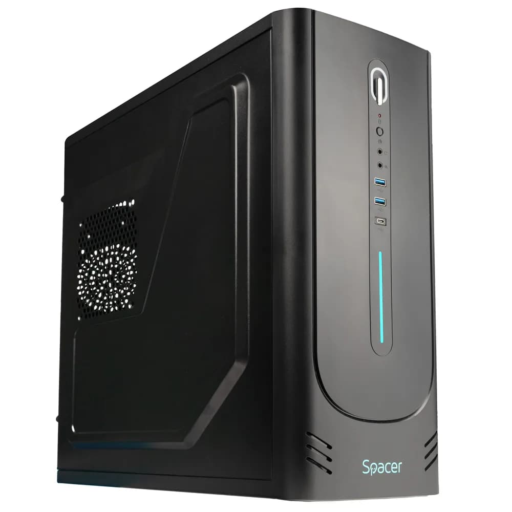 Sistem Desktop PC Office Spacer DeskPro R3, AMD Ryzen 3 3200, 8 GB DDR4, 240 GB SSD, No Os, negru,"SPACER-DeskPro-R3.3200-8D4S240" — miniatură