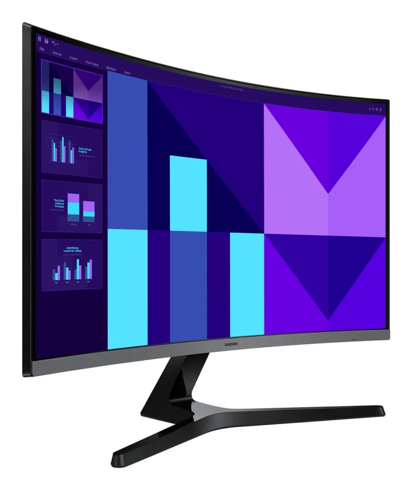Monitor VA LED Samsung 27" LS27D390GAUXEN, Full HD (1920 x 1080), VGA, HDMI, Ecran curbat, 100 Hz, 4 ms (Negru) "LS27D390GAUXEN" — miniatură