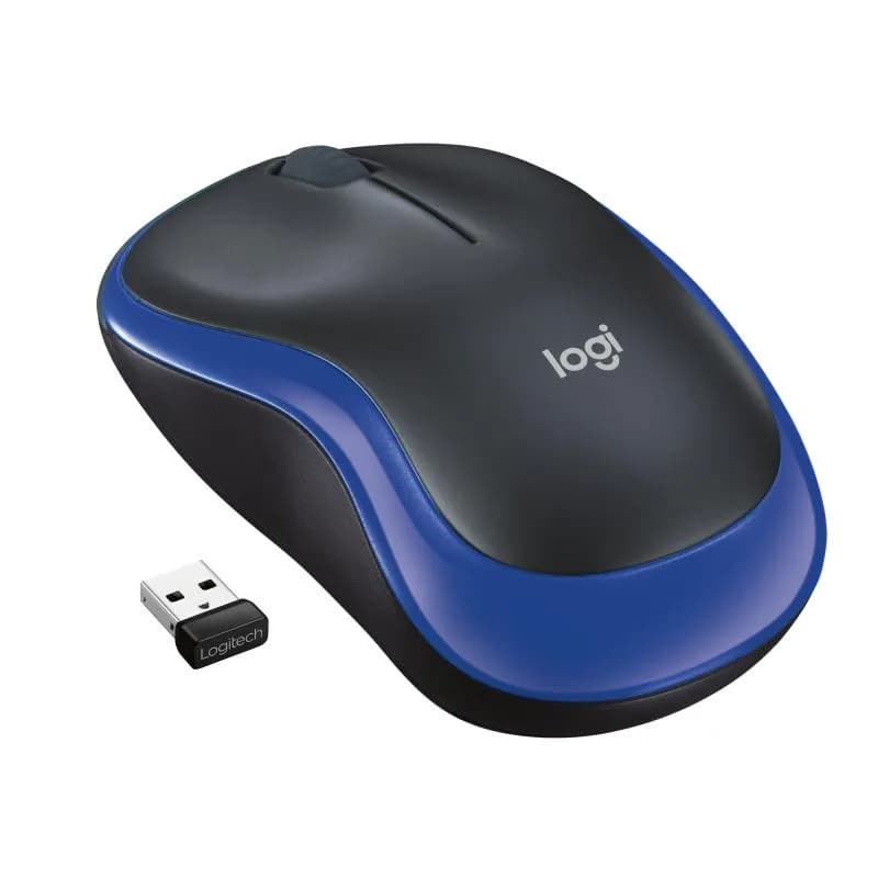 Mouse Wireless LOGITECH Wireless Mouse M185, 1000 dpi, Albastru