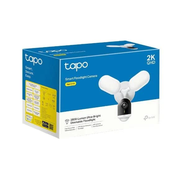 Cameră de supraveghere cu proiectoare TP-LINK TAPO C720, senzor imagine Starlight CMOS cu scanare progresivă 1/3, Apertură: F2.1, 2× proiectoare (Temperatură culoare: 5000K, luminiozitate: 2800 de lumeni), rezolutie maxima 2560 × 1440 px, frame rate 15 fps — miniatură