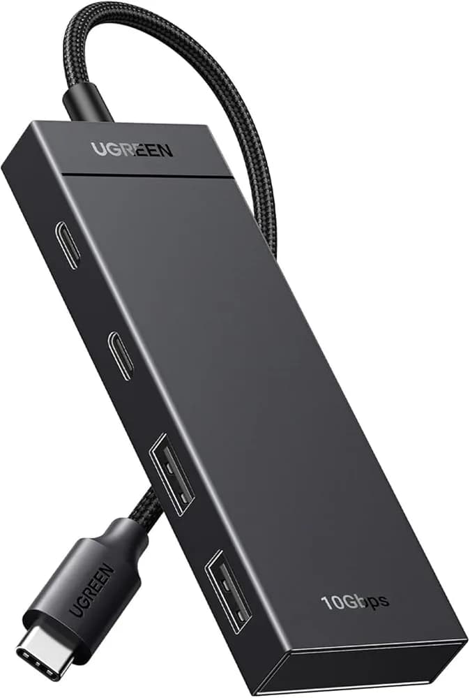HUB extern Ugreen, "CM416" porturi USB: USB 3.1 x 2, USB Type-C x 2, conectare prin USB Type-C, material ABS, lungime 25 cm, negru, "35583" - 6941876235834