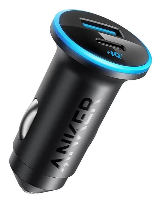 Incarcator Auto Anker 323, 30 W, 2 porturi, Negru