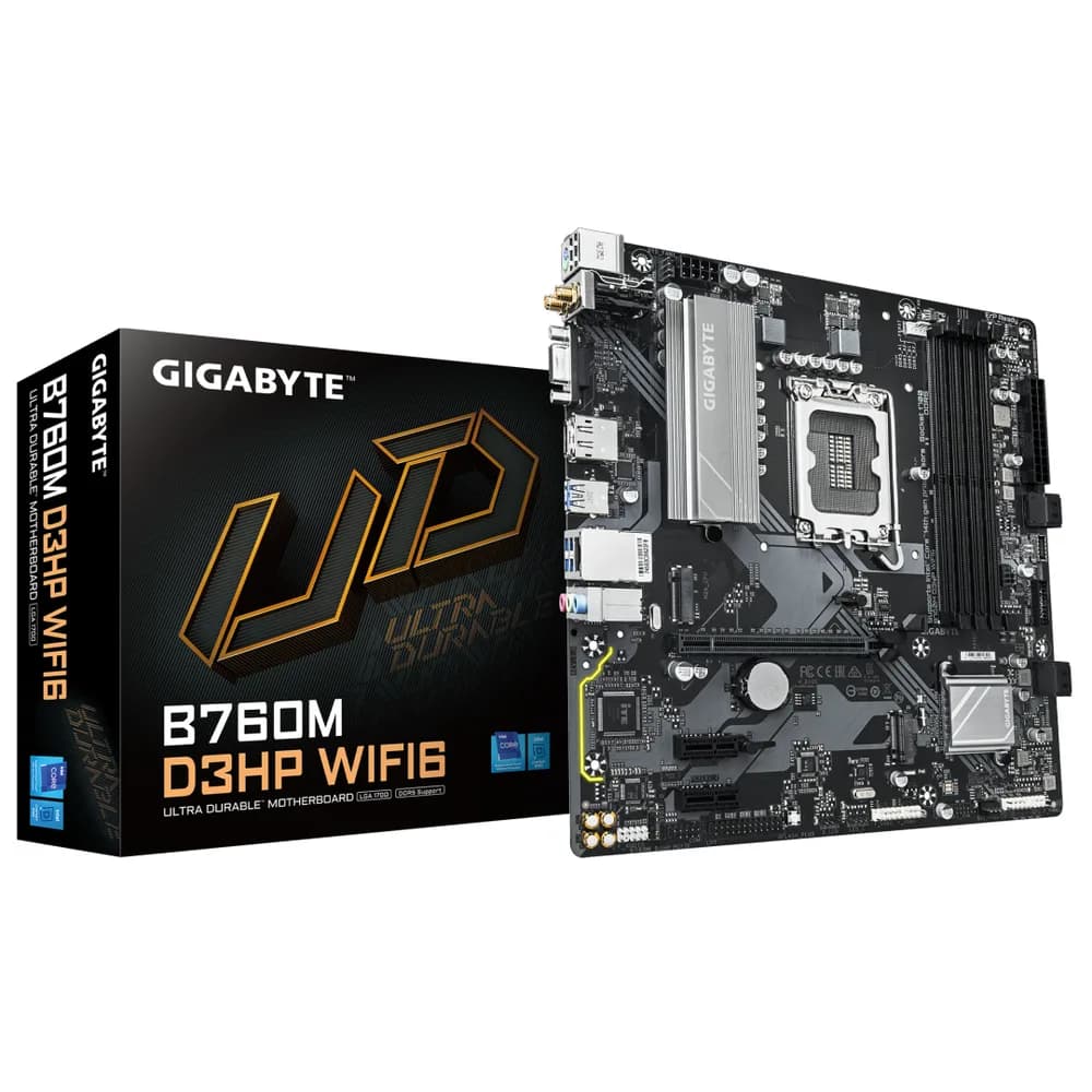 Placa de baza Gigabyte B760M D3HP WIFI6, Socket 1700, DDR5, mATX