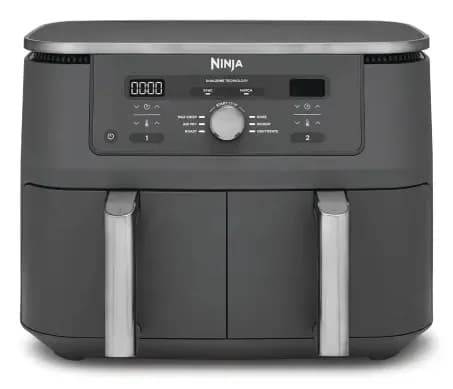 Friteuza cu aer cald Ninja Foodi Pro DualZone DZ400, 9.5 L, 6 functii (Gri) "DZ400EU"