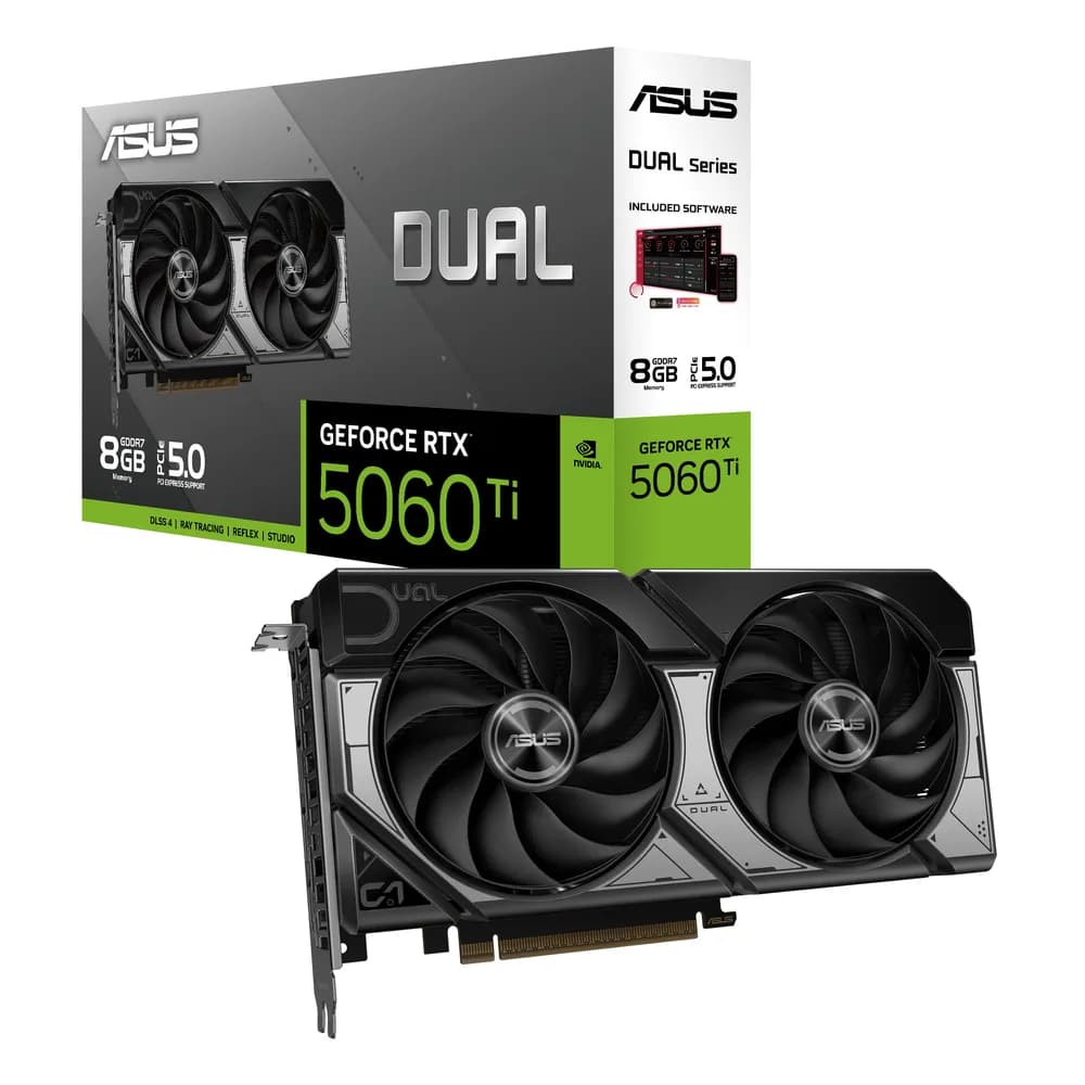 Placa video nVidia GeForce RTX 5060 Ti DUAL 8GB GDDR7 128 bit "90YV0MP3-M0NA00" — miniatură