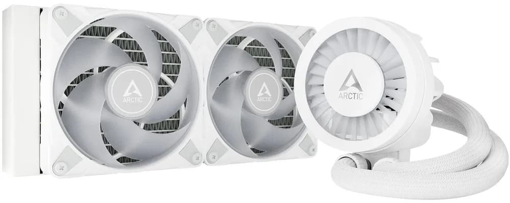 COOLER Arctic "Liquid Freezer III 280ARGB", racire lichid, skt. Intel LGA1700, AMD AM5/AM4,radiator aluminiu, pompa 2800rpm, fan 2x140mm,1900rpm,4-pin PWM,ARGB, alb "ACFRE00151A" — miniatură
