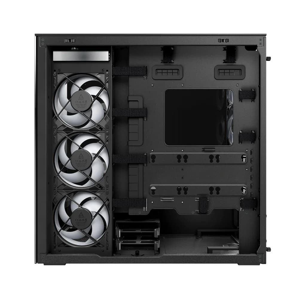 CARCASA Arctic "Xtender", mid tower, max 8xfan, 3xP14 ProR ARGB si 2xP12Pro ARGB instalate, PSU shroud 24 LED ARGB, USB-C x 1, USB 3.2 x 2, audio+mic, 7 sloturi expans, negru, "ACPCC00015A" — miniatură